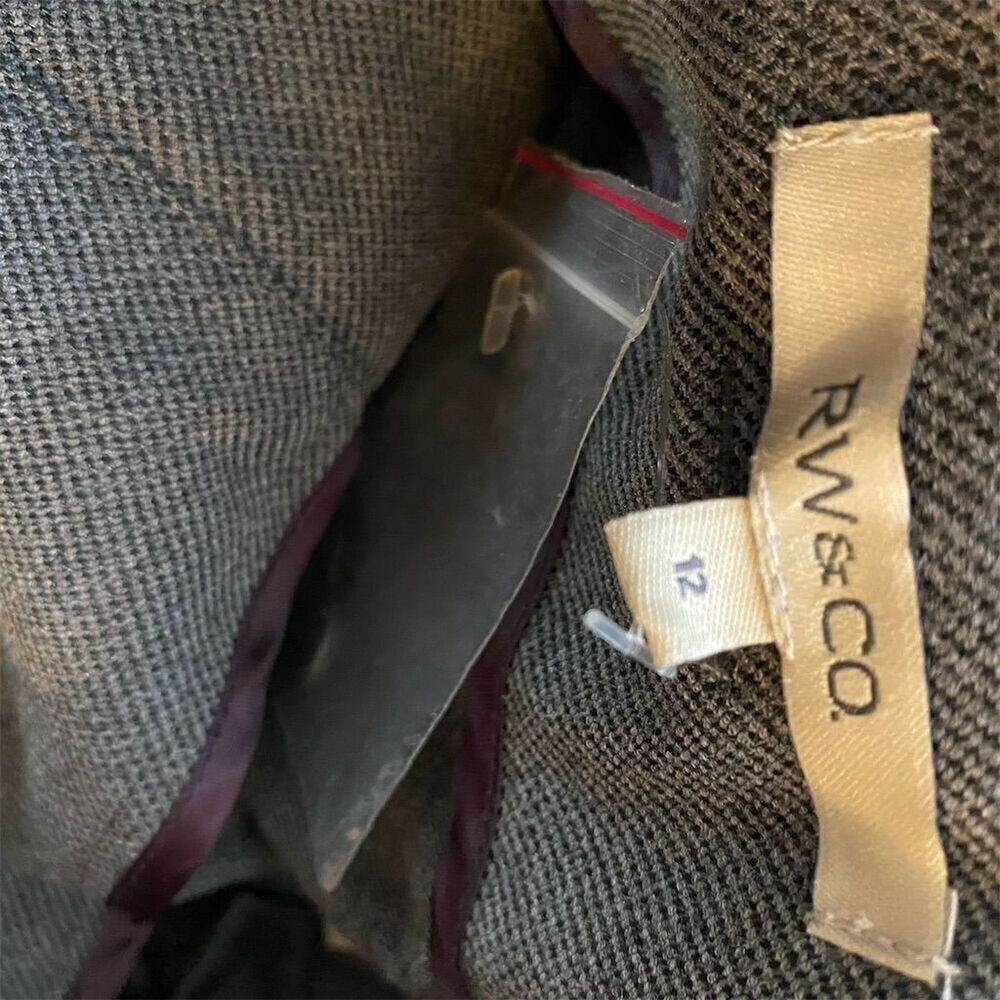 Rw&Co Women's Gray Dress Pants With Belt Size 12p Business Classic Fit — image 3 of 8